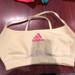 Yellow adidas Sports Bra Size M